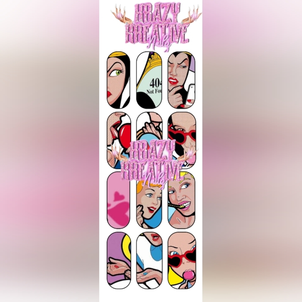 Waterslide nail decal